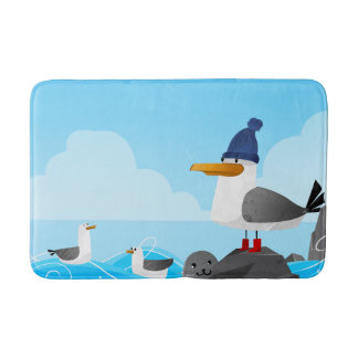 "Moin Moin" Seagull Bathroom Mat