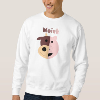 Moink: Cartoon cow and pig men's sweatshirt