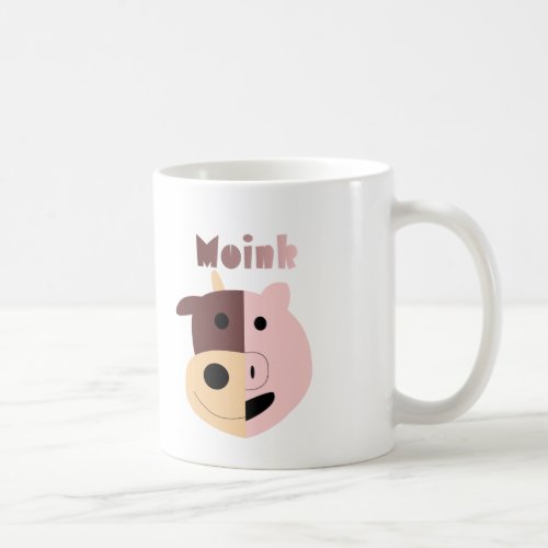 Moink Cartoon cow and pig mug