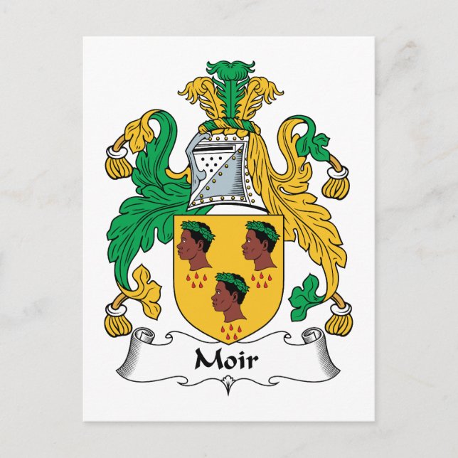 Moir Family Crest Postcard (Front)