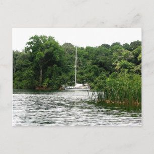 Moira at anchor, Rio Chagres, Panama Postcard