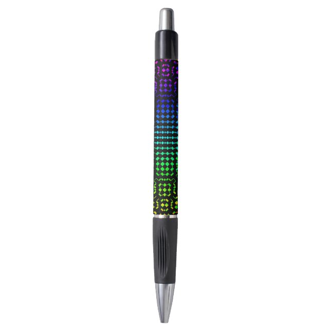 Moire Checkers by Kenneth Yoncich Pen (Front Vertical)