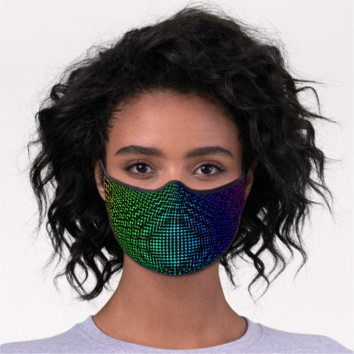 Moire Checkers by Kenneth Yoncich Premium Face Mask