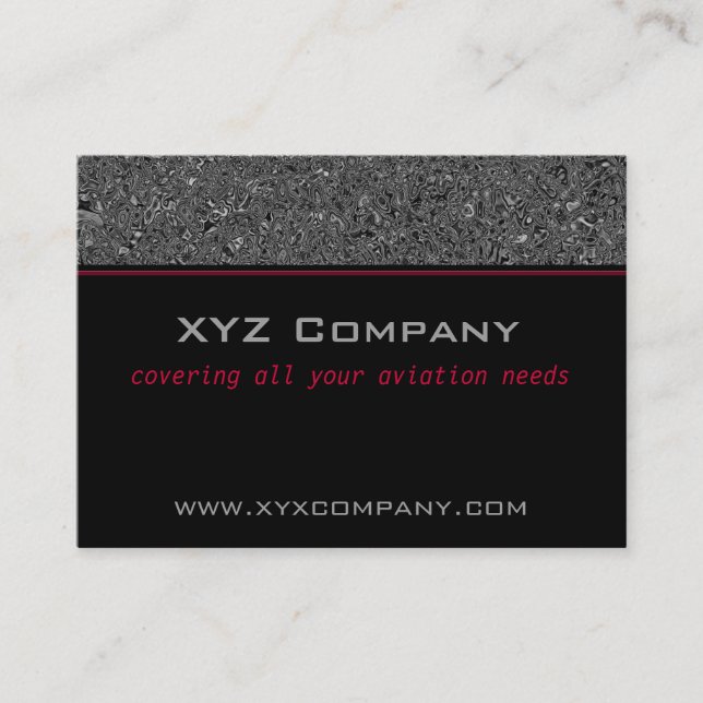 Moire Classic Black Business Card (Front)