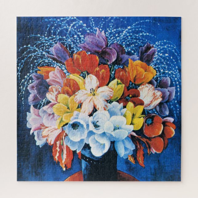 Moise Kisling, Bouquet of Tulips, Jigsaw Puzzle (Vertical)
