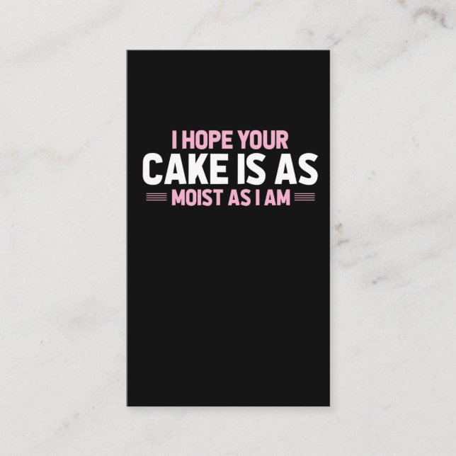 Moist Cake Adult Humor Dirty and Funny Baker Business Card (Front)