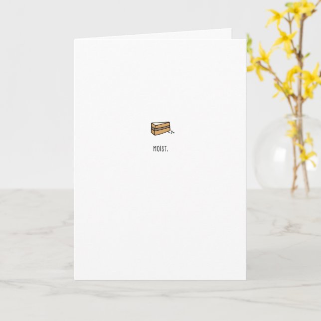 Moist. Happy Birthday Cake Card (Yellow Flower)