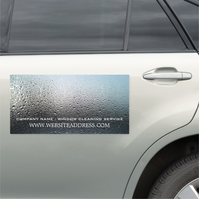 Moist Window, Window Cleaner, Cleaning Service Car Magnet (In Situ)