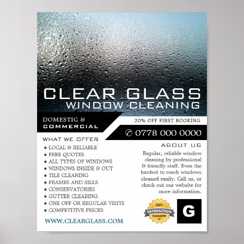 Moist Window Window Cleaning Advertising Poster