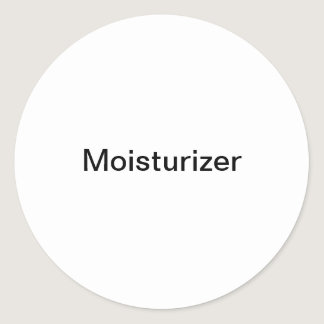 Moisturizer Label/ Classic Round Sticker