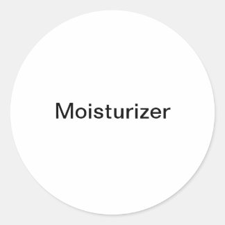 Moisturizer Label/ Classic Round Sticker