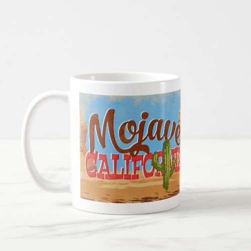 Mojave California Cartoon Desert Vintage Travel Coffee Mug