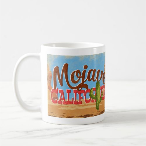 Mojave California Cartoon Desert Vintage Travel Coffee Mug