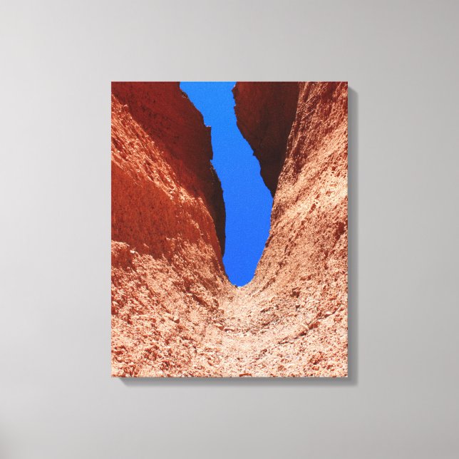 Mojave Canyon – Vertical Desert Sky Canvas Print (Front)