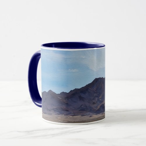 Mojave Desert Mountain Range Art Mug