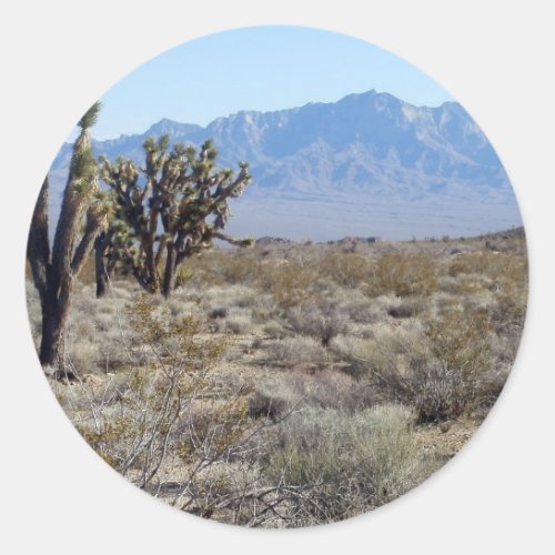 Mojave Desert scene 03 Classic Round Sticker