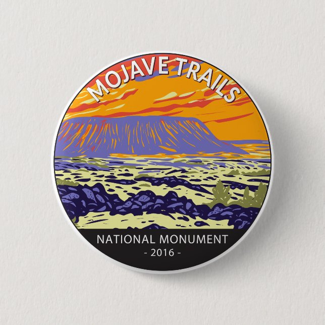 Mojave Trails National Monument Amboy Crater  Button (Front)