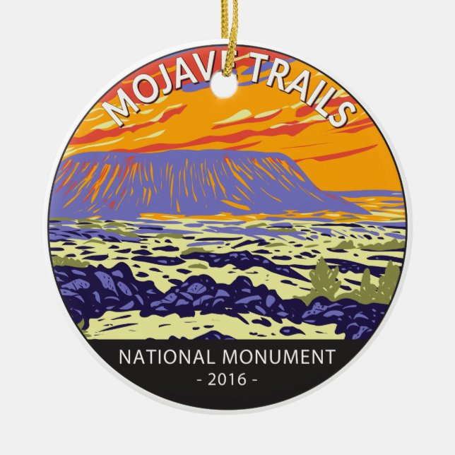 Mojave Trails National Monument Amboy Crater  Ceramic Ornament (Front)