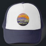 Mojave Trails National Monument Amboy Crater Trucker Hat<br><div class="desc">Mojave Trails vector artwork design. Mojave Trails National Monument is the largest national monument in the contiguous United States.</div>