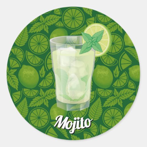 Mojito Classic Round Sticker