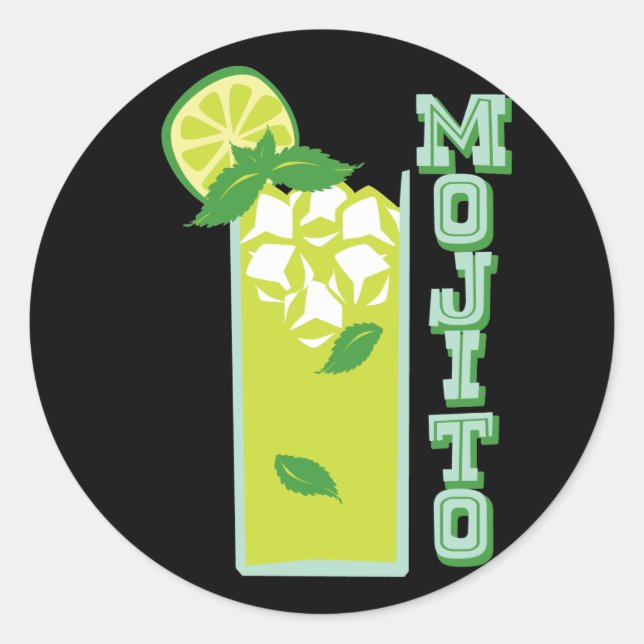 Mojito Classic Round Sticker (Front)