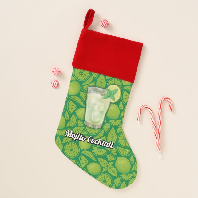 Mojito Cocktail Christmas Stocking (Front)