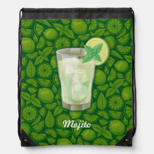 Mojito Cocktail Drawstring Bag