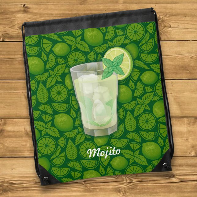 Mojito Cocktail Drawstring Bag (Creator Uploaded)