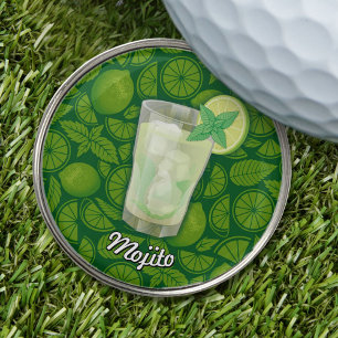 Mojito Cocktail Golf Ball Marker