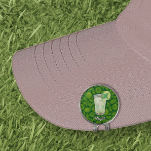 Mojito Cocktail Golf Hat Clip