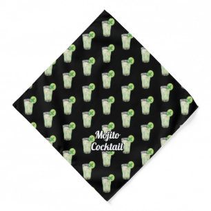 Mojito Cocktail Pattern Bandana