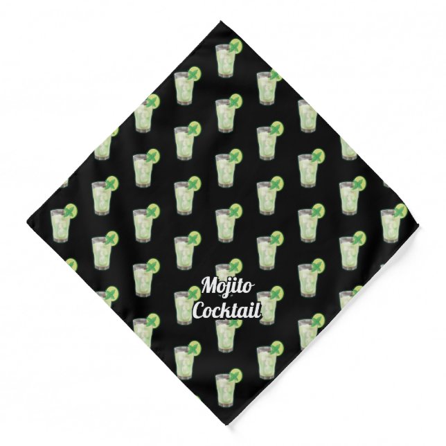 Mojito Cocktail Pattern Bandana (Front)