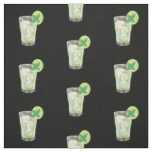 Mojito Cocktail Pattern Fabric