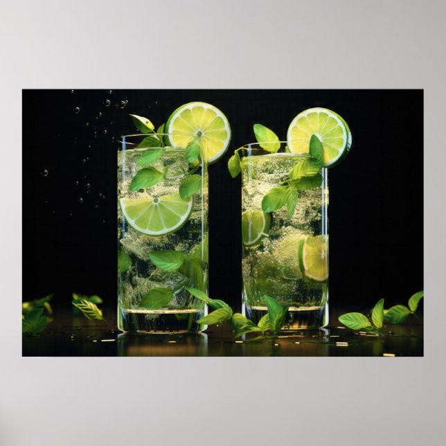 Mojito Cocktails Poster (Front)