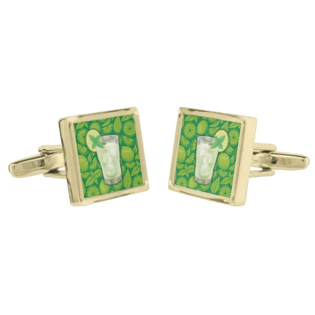 Mojito Cufflinks (Angled)