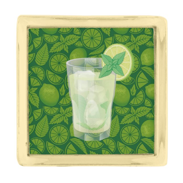 Mojito Gold Finish Lapel Pin (Front)