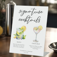 Mojito Lemon Drop Summer Signature Cocktails Menu