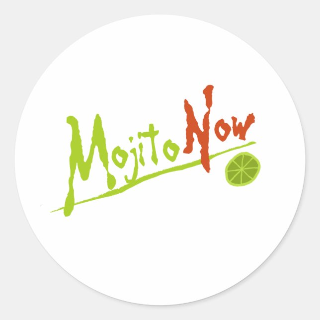 Mojito Now Classic Round Sticker (Front)