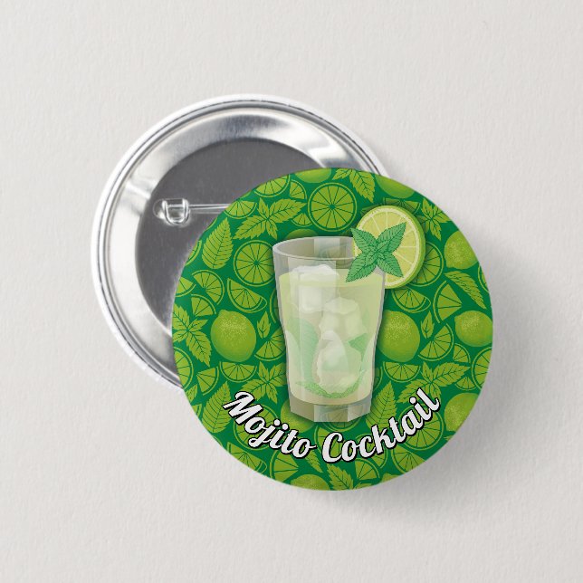 Mojito Pinback Button (Front & Back)