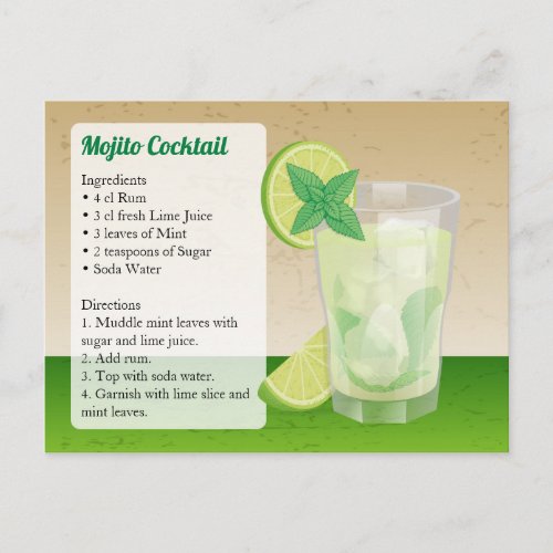 Mojito Recipe Card