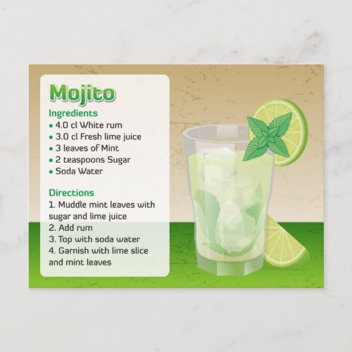Mojito Recipe Card