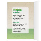 Mojito Recipe Cards (Inside (Left))