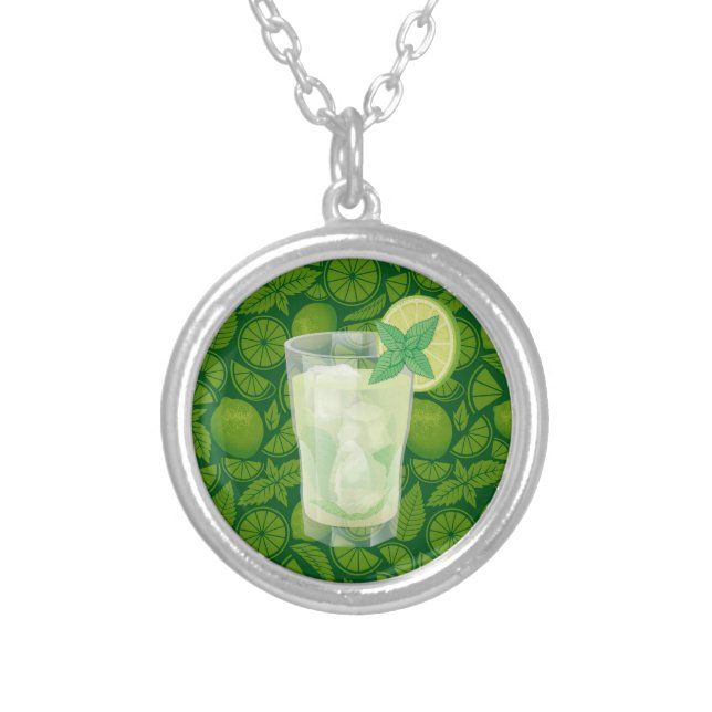 Mojito Silver Plated Necklace (Front)