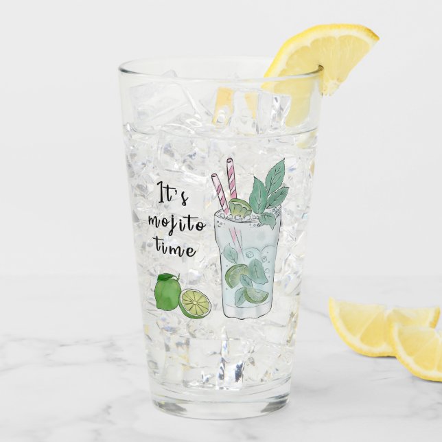 Mojito Summer Cocktail Drink Glass (Back Ice)