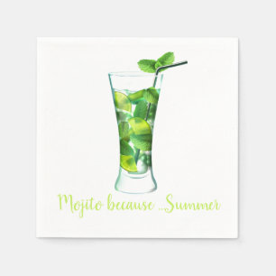 Mojito Themed Cocktail Napkins