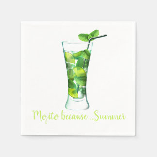 Mojito Themed Cocktail Napkins
