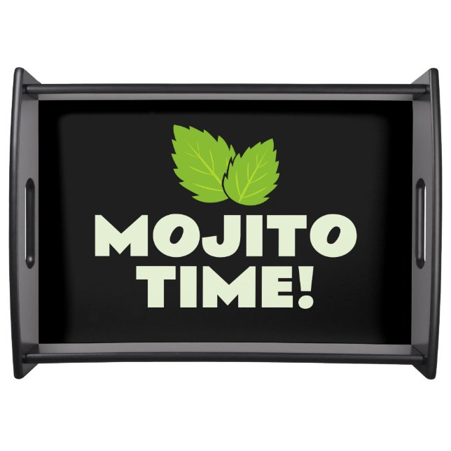 Mojito Time fun cocktail party waiter serving tray (Front)