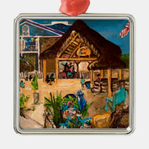 "Mojito's at Dusk" By Willowcatdesign Metal Ornament