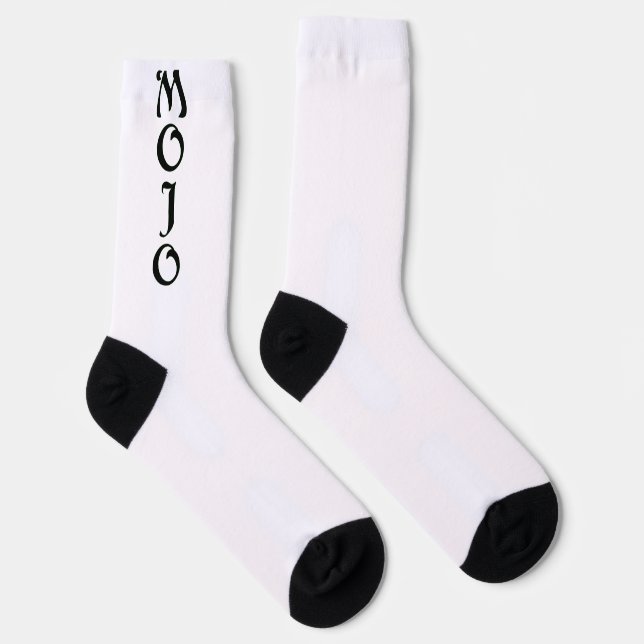 Mojo black and white premium socks (Right)