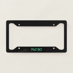 Mojo black license plate frame